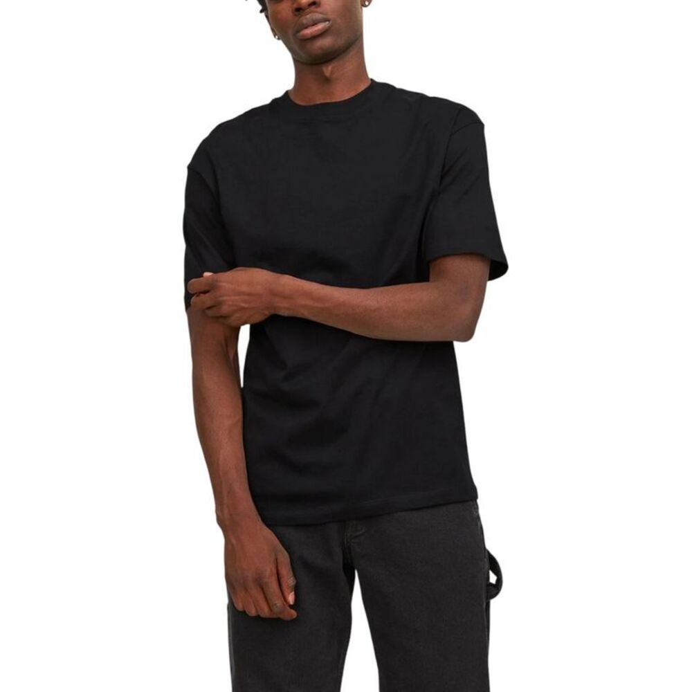 Jack Jones Black Cotton Men's T-Shirt